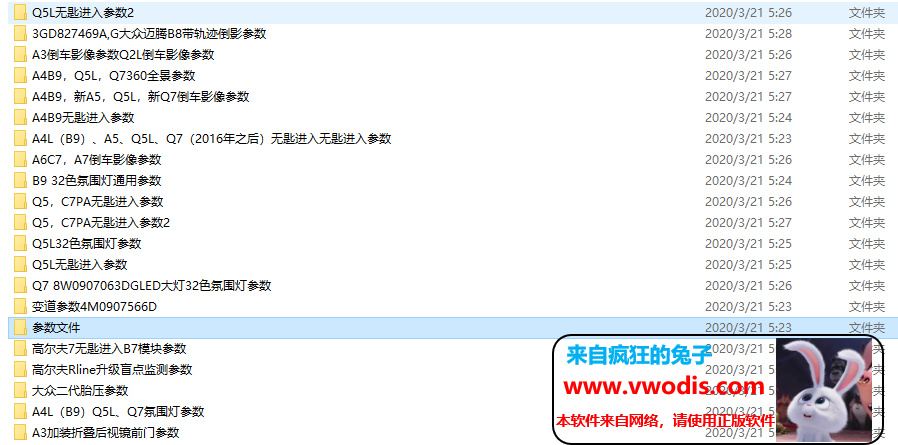大众/奥迪/斯柯达参数