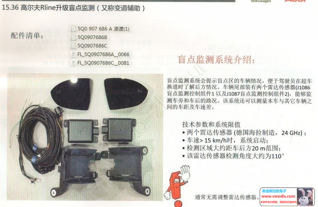 大众_高尔夫Rline升级变道辅助教程及参数