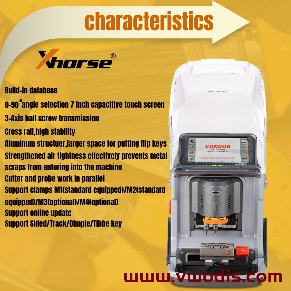Xhorse Condor XC MINI Plus Condor XC-MINI II Key Cutting Machine Automotive Machine with 3 Years Warranty