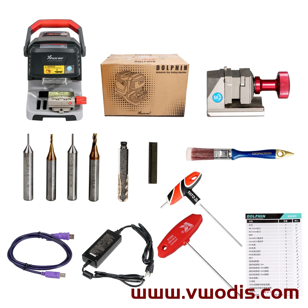 Xhorse Dolphin XP005 Key Cutting Machine V1.4.2 Works on Phone Application Via Bluetooth