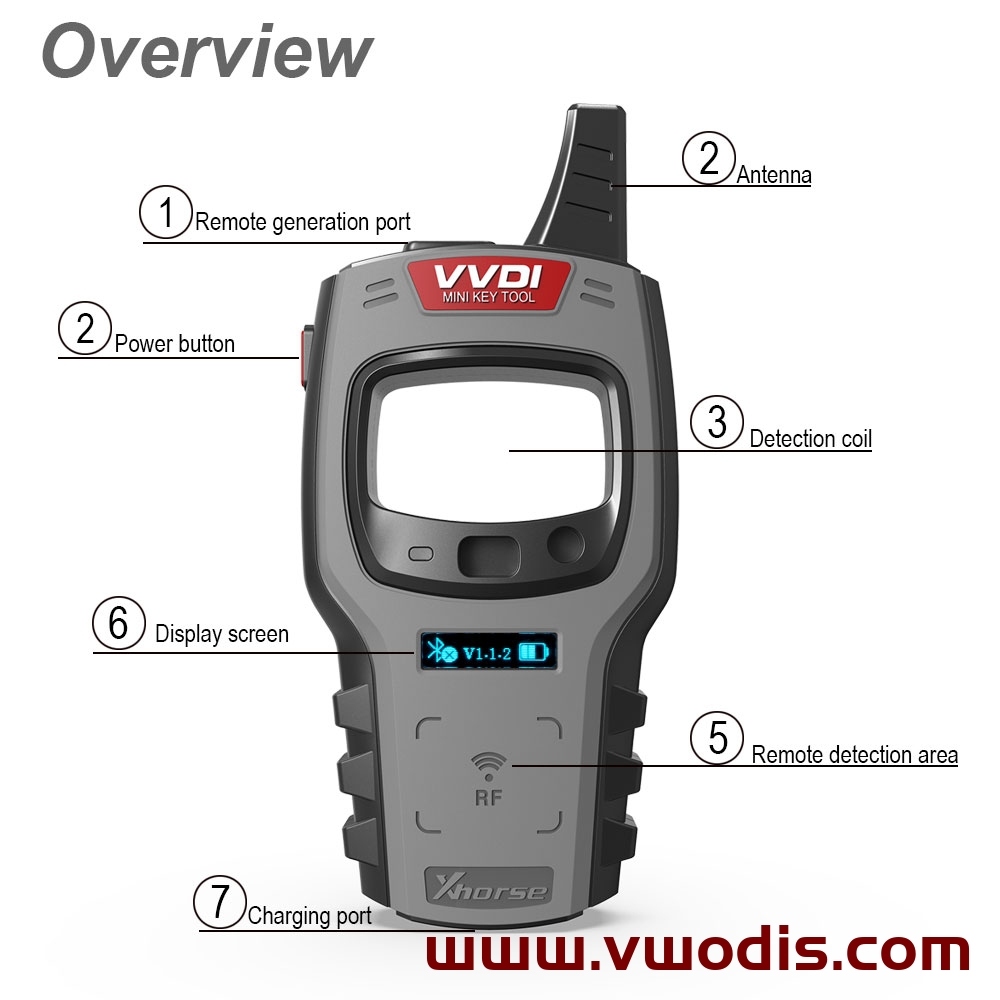 Global Version Xhorse VVDI Mini Key Tool Remote Key Programmer With Free 96bit 48-Clone Function Replace of VVDI Key Tool