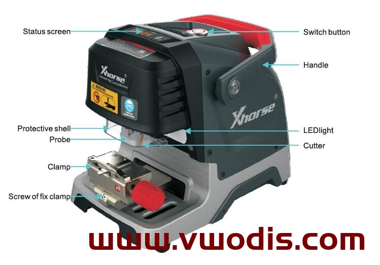 Xhorse Dolphin XP005 Key Cutting Machine V1.4.2 Works on Phone Application Via Bluetooth