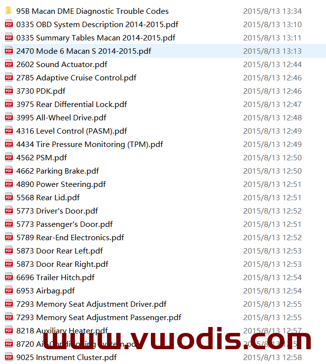 【Repair】Porsche 95B Macan Cayenne Diagnostic Information