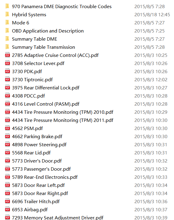 【Repair】Porsche 970 Panamera Diagnostic Information