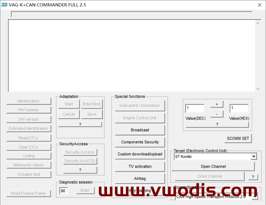 【Software】VW【vwodis】VW VAG K+CAN COMMANDER V2.5