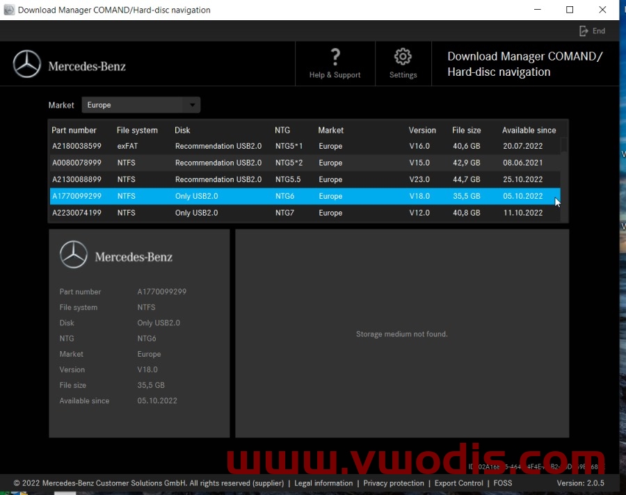 【Software】Benz【vwodis】Mercedes-Benz Download Manager COMMAND/Hard-Disc navigation 2.0.5