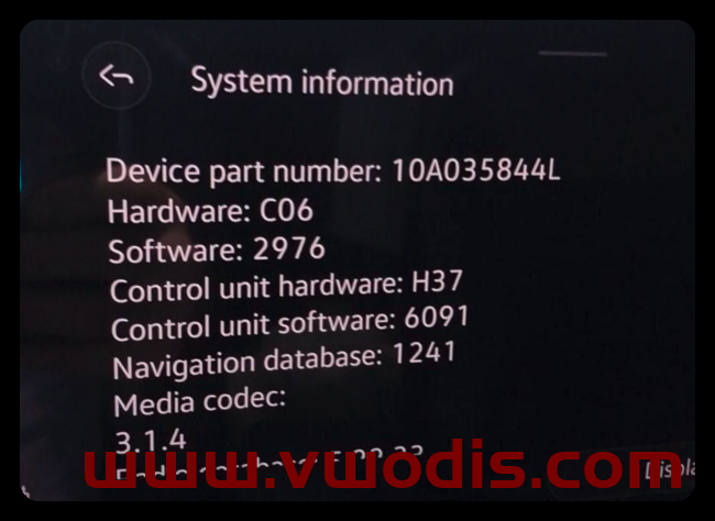 【Firmware】VW【vwodis】FAW SVW ID Model ID3 ID4 ID6 MIB CNS3.0 Update 2976