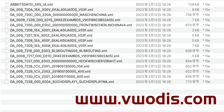 【Dataset】Volkswagen【vwodis】Volkswagen FAW SVW ID3 ID4  ID6 BCM 1EA937089H Parameters