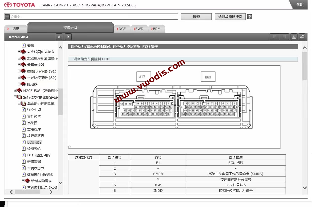 【Repair】Toyota【vwodis】Toyota Camry Dual Engine 2024 Maintenance Manual + Circuit Diagram