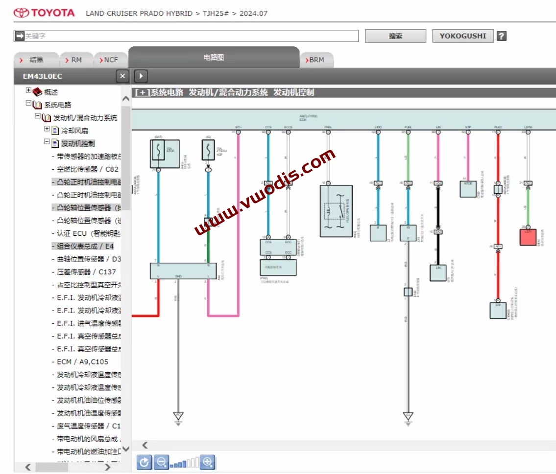 【Repair】Toyota【vwodis】Toyota LAND CRUISER PRADO 2024 Maintenance Manual + Circuit Diagram