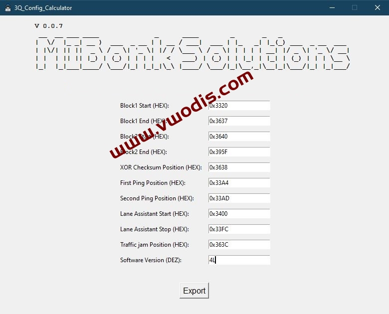 【Software】Volkswagen【vwodis】Volkswagen Seat Audi Skoda Lane Assistant 3Q098065X-Tool