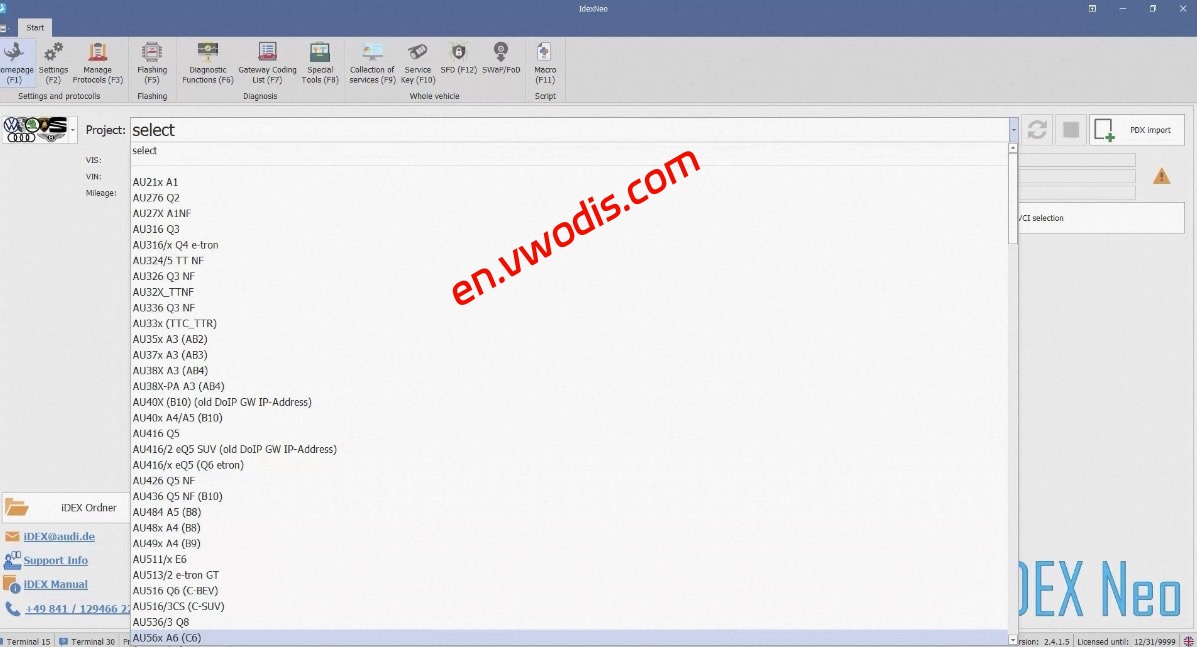 【Software】IDEX 2.4.1.5 Super Engineering Volkswagen Audi Skoda Seat Lamborghini Bentley Porsche