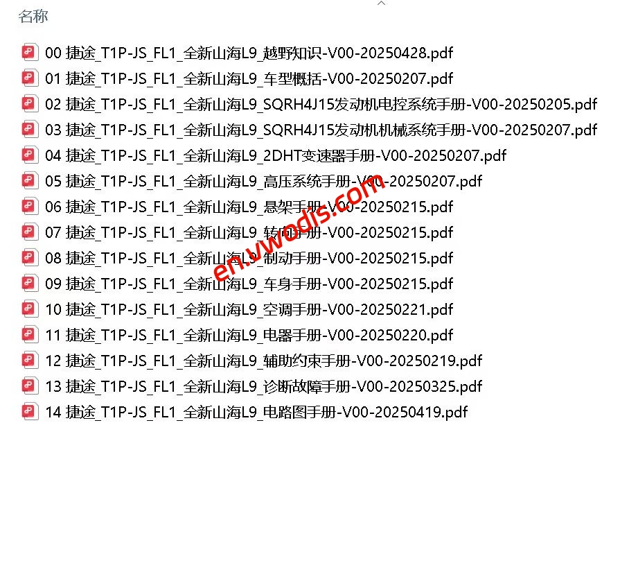 【Repair】Jetour Shanhai L9 2025 Repair Manual + Circuit Diagram+Diagnostic Manual