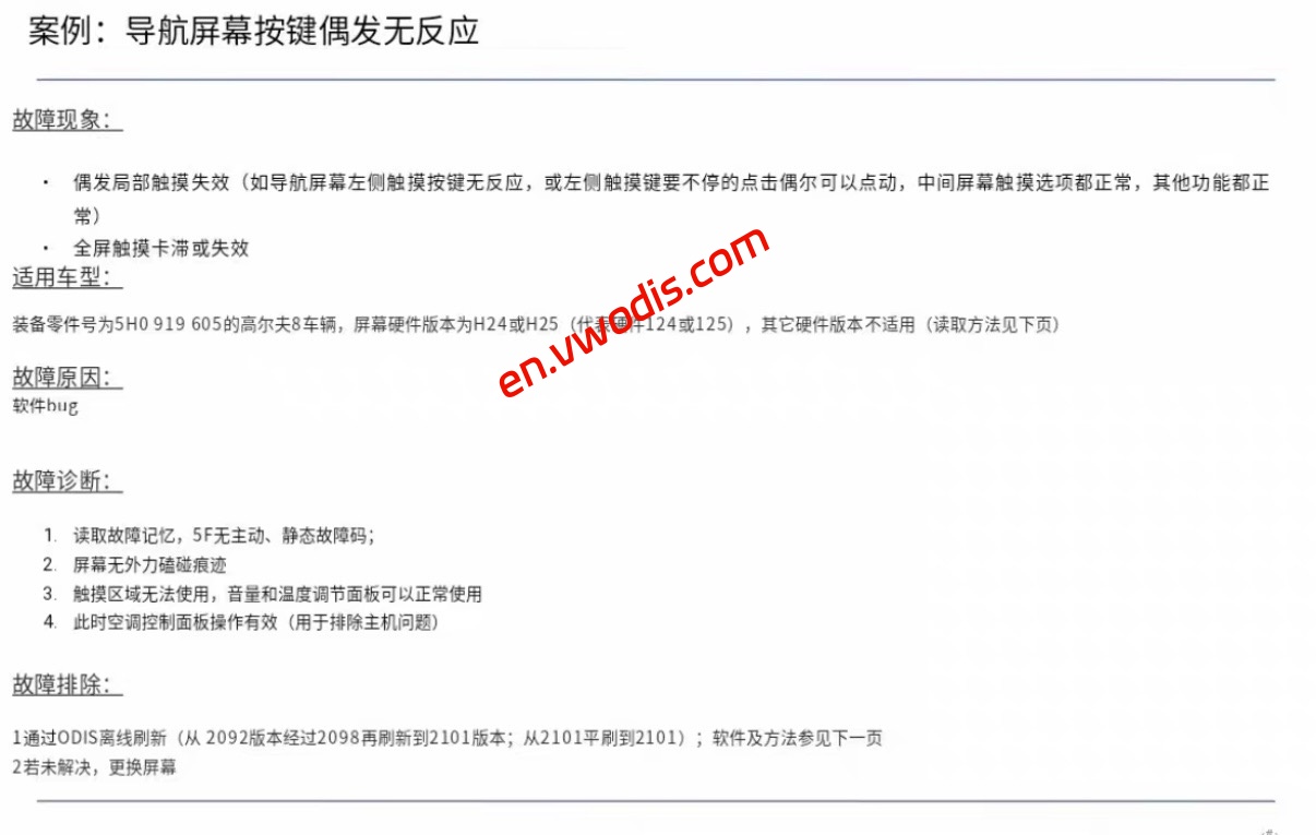 【Firmware】Volkswagen GOLF8 Screen Control Unit Software 2101 Fimrware