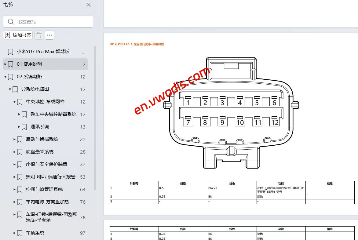 【Repair】Xiaomi YU7 Intelligent Driving 2025 Repair manual + circuit diagram + diagnostic manual + user manual +Parts Manual