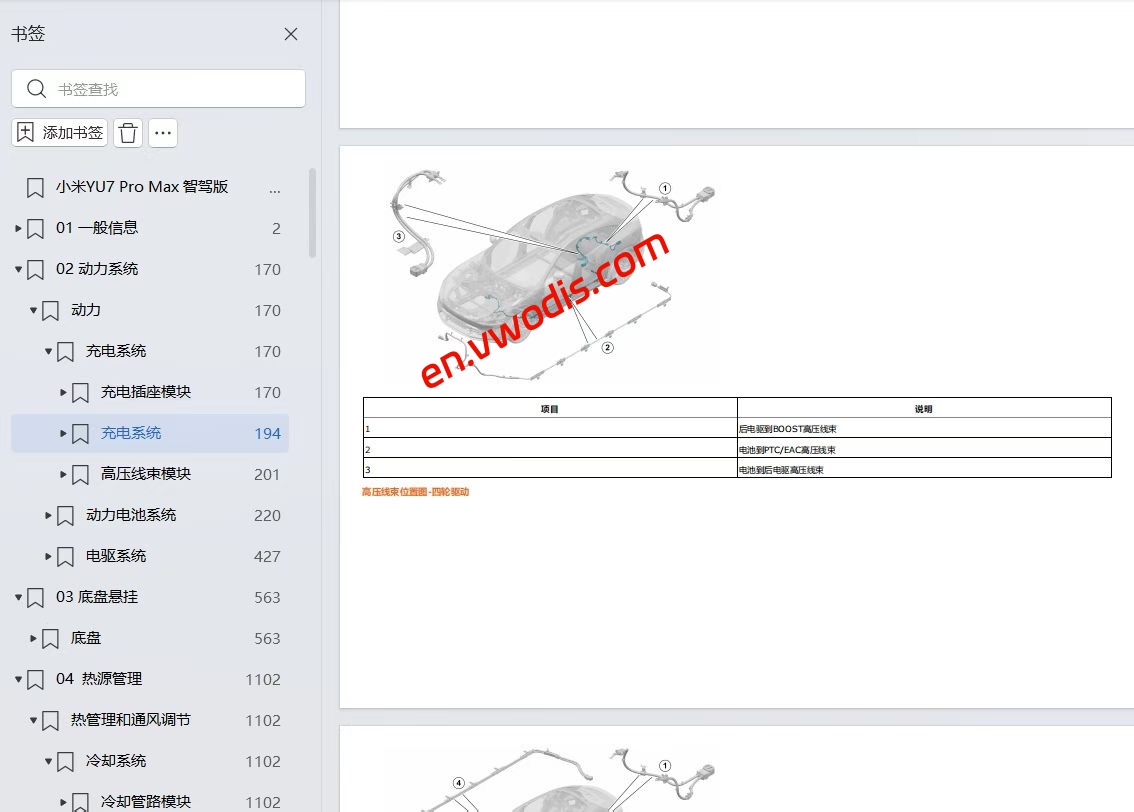【Repair】Xiaomi YU7 Intelligent Driving 2025 Repair manual + circuit diagram + diagnostic manual + user manual +Parts Manual