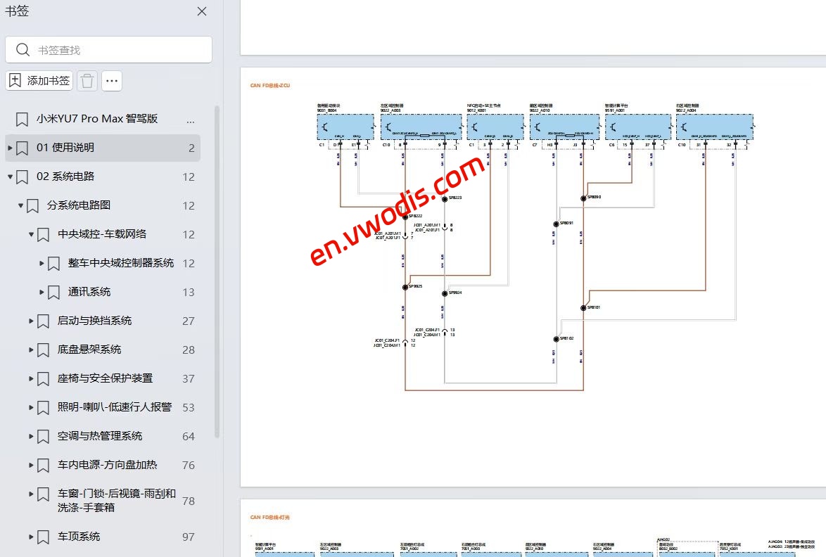 【Repair】Xiaomi YU7 Intelligent Driving 2025 Repair manual + circuit diagram + diagnostic manual + user manual +Parts Manual