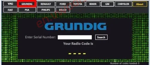【Software】Radio code generator 2024 VAG, Renault Dacia, Ford, Toyota