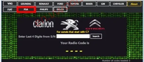 【Software】Radio code generator 2024 VAG, Renault Dacia, Ford, Toyota