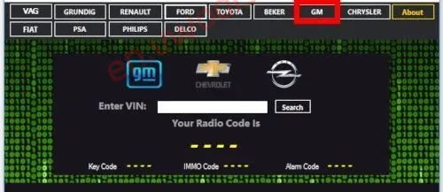 【Software】Radio code generator 2024 VAG, Renault Dacia, Ford, Toyota