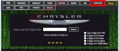 【Software】Radio code generator 2024 VAG, Renault Dacia, Ford, Toyota