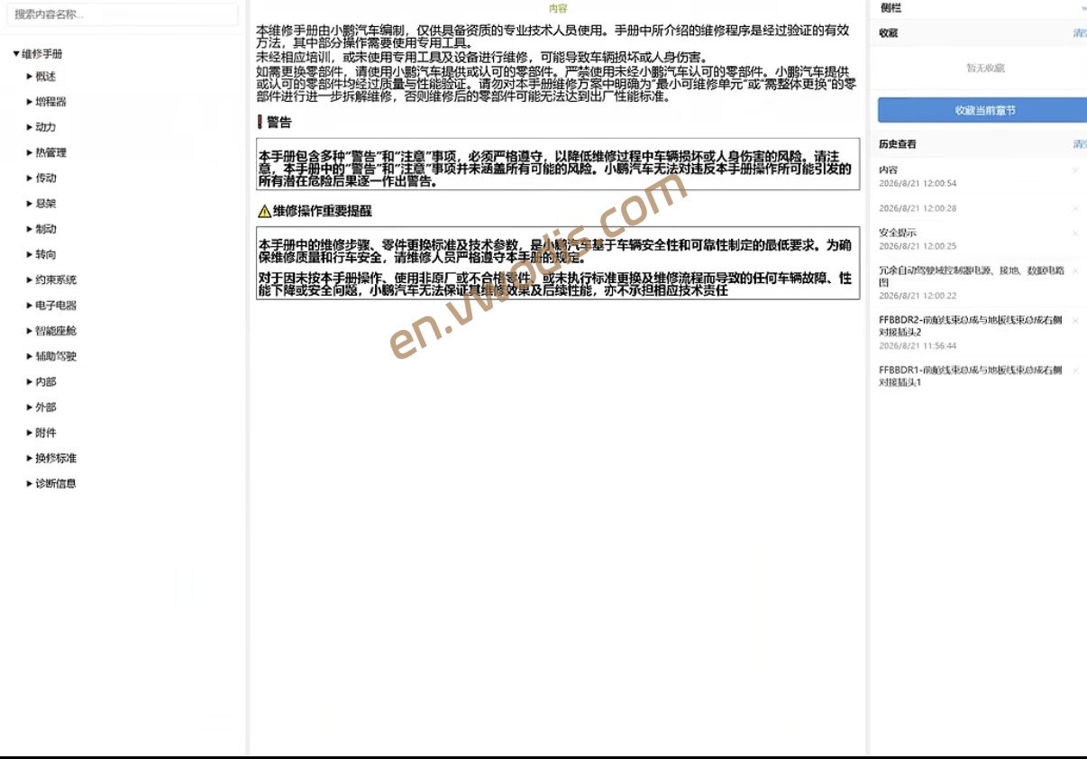 【Circuit Diagrams】Xpeng GX 2026 Workshop Manual + Wiring Diagrams